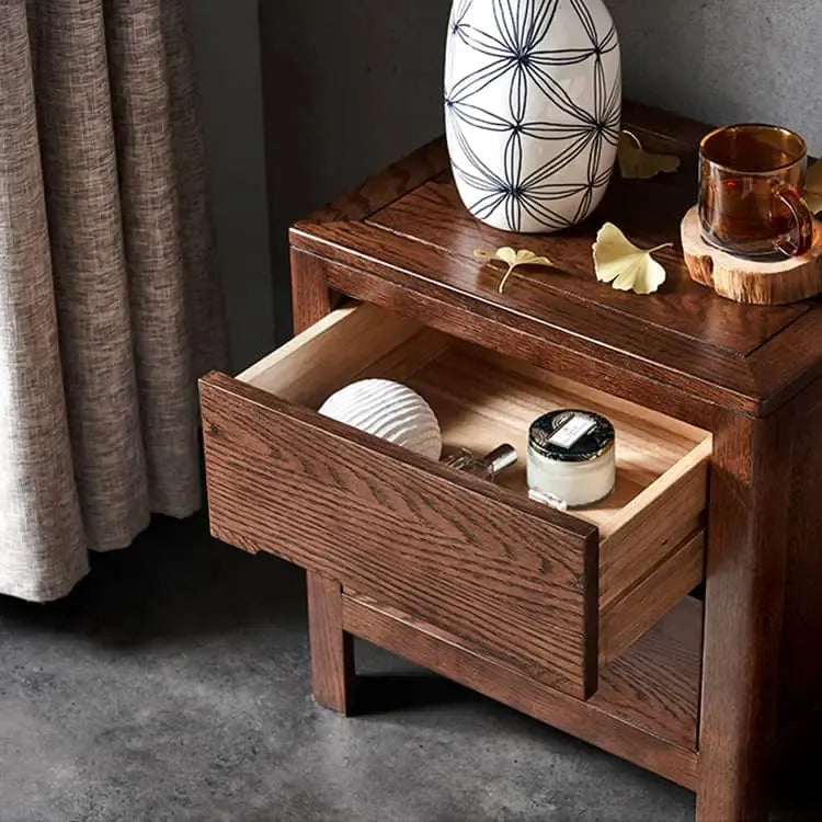 ナイトテーブル ブラウン オーク材 ysys-a3021-table