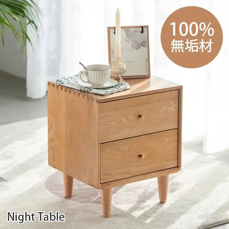 ナイトテーブル ナチュラル ブラウン オーク材 ysys-b3029-nighttable