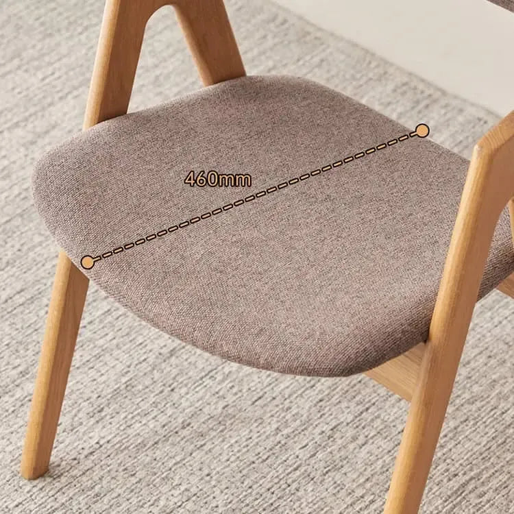 チェア グレー ブラウン オーク材 綿麻 ysys-b3124-chair