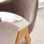 チェア グレー ブラウン オーク材 綿麻 ysys-b3124-chair