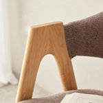 チェア グレー ブラウン オーク材 綿麻 ysys-b3124-chair