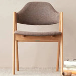 チェア グレー ブラウン オーク材 綿麻 ysys-b3124-chair