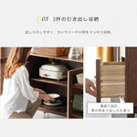 キャビネット ブラウン オーク材 キリ材 ガラス 真鍮 ysys-b3142-cupboard