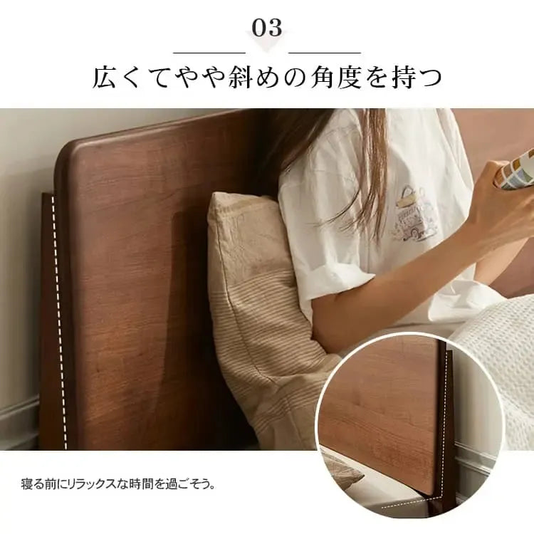 ベッド ブラウン ウォールナット材 ポプラ材 ysys-b5016-bed