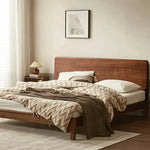ベッド ブラウン ウォールナット材 ポプラ材 ysys-b5016-bed