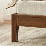 ベッド ブラウン ウォールナット材 ポプラ材 ysys-b5016-bed