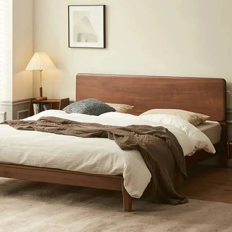 ベッド ブラウン ウォールナット材 ポプラ材 ysys-b5016-bed