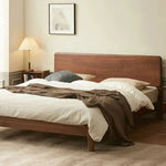 ベッド ブラウン ウォールナット材 ポプラ材 ysys-b5016-bed