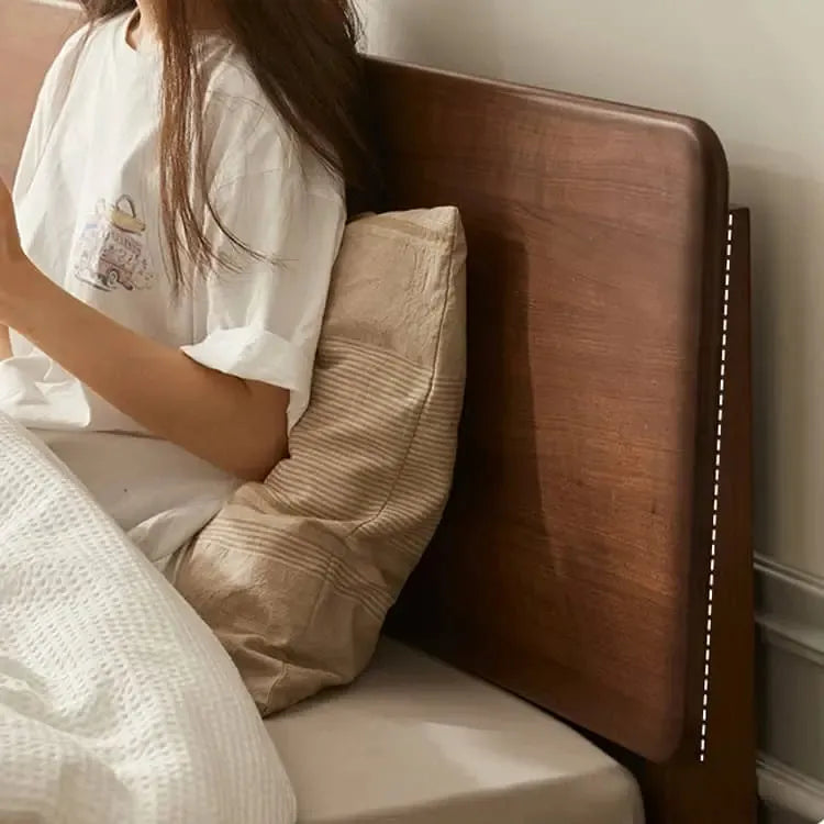 ベッド ブラウン ウォールナット材 ポプラ材 ysys-b5016-bed