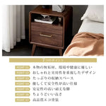 ナイトテーブル ブラウン ブラックウォールナット キリ材 真鍮 ysys-b5024-nighttable