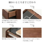 ナイトテーブル ブラウン ブラックウォールナット キリ材 ガラス ysys-b5026-nighttable