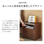 ナイトテーブル ブラウン ブラックウォールナット キリ材 ガラス ysys-b5026-nighttable