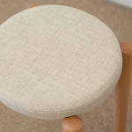 スツール ベージュ グリーン ブルー イエロー ブラウン ビーチ材 綿麻 ysys-c3132-stool