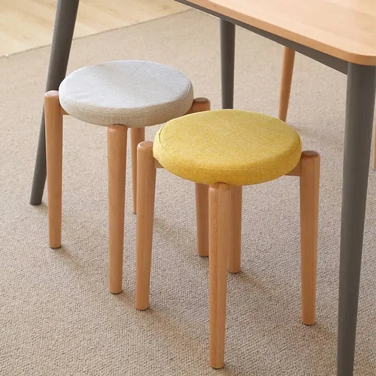 スツール ベージュ グリーン ブルー イエロー ブラウン ビーチ材 綿麻 ysys-c3132-stool