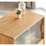 キャビネット ナチュラル オーク材 キリ材 ガラス 真鍮 ysys-f8103-cupboard