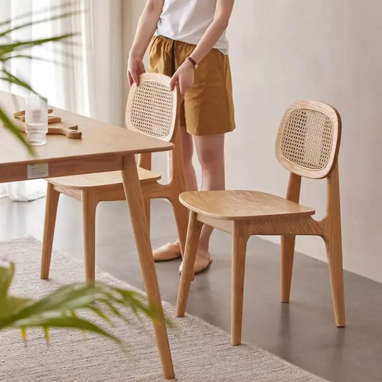 チェア ナチュラル オーク材 ラタン ysys-h6123-chair