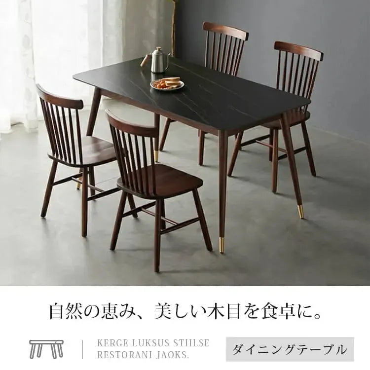 テーブル ブラウン セラミック ウォールナット材 真鍮 ysys-i6111-table