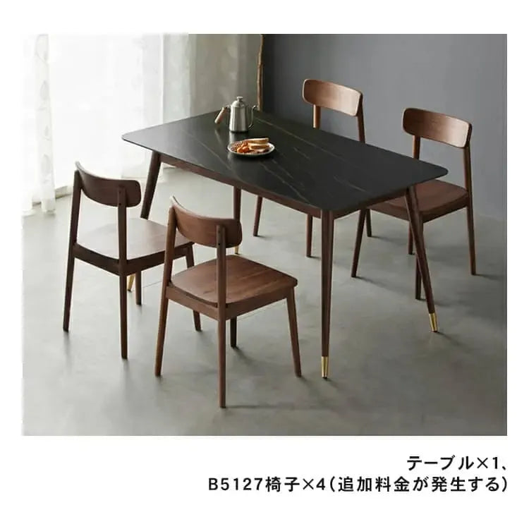 テーブル ブラウン セラミック ウォールナット材 真鍮 ysys-i6111-table