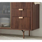 キャビネット ブラウン ウォールナット材 セラミック キリ材 ガラス 真鍮 ysys-i6141-cupboard