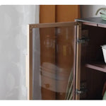 キャビネット ブラウン ウォールナット材 セラミック キリ材 ガラス 真鍮 ysys-i6141-cupboard