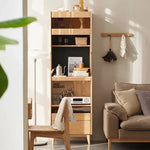 キャビネット ナチュラル オーク材 キリ材 ガラス ysys-l3141-cupboard