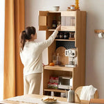 キャビネット ナチュラル オーク材 キリ材 ガラス ysys-l3141-cupboard