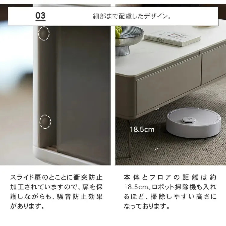 センターテーブル ホワイト セラミック カバ材 強化ガラス スチール キリ材 ysys-l8072-table