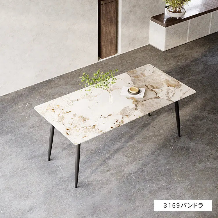 ダイニングテーブル セラミック テーブル 食卓 6人掛け 4人掛け 大理石調 幅140cm 幅160cm 幅180cm モダン 北欧 傷 汚れに強い 9513-604
