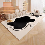 キュートクリーム風 クッキー型 変形ラグ 不規則デザイン ラグマット リビング 寝室 高級感 マット 拭き取り簡単 洗濯不要 zrxz-06