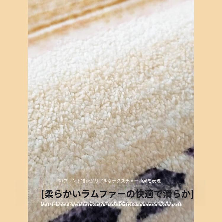 ボヘミアン風 大判ラグ ラグマット リビング 寝室 カーペット フェイクカシミヤ調 滑り止め付き 柄デザイン zrxz-13