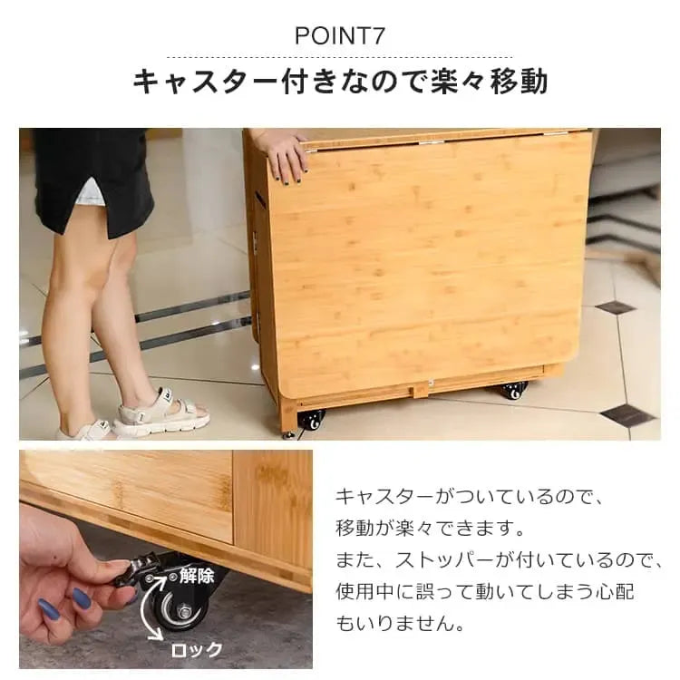 テーブル ナチュラル ライトブラウン 竹 竹製 zt-143