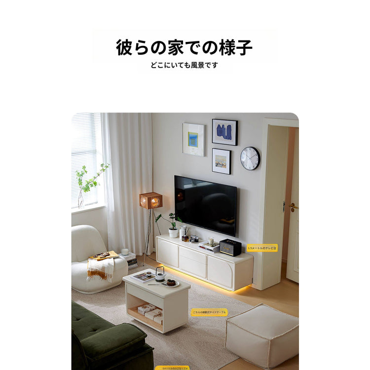 折りたたみ式 サイドテーブル ワゴン｜キャスター付き ナチュラルウッド調 ソファ横 テーブル リビング用 天板が回転します zz-0209-life